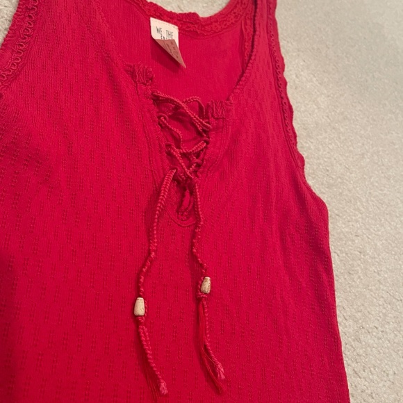 Free People Braided Cross Tie Tank Top - Picture 3 of 6
